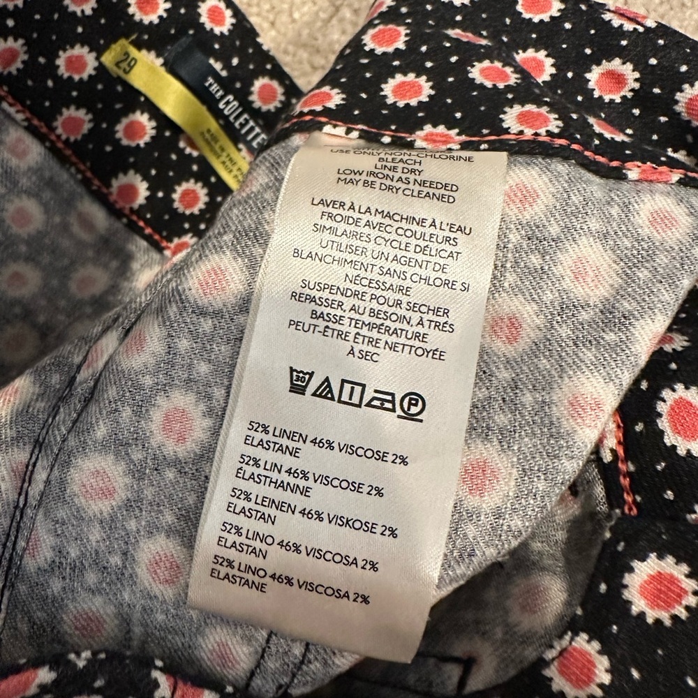Maeve Black Wide-Leg Pants with Pink Dot Print - Picture 5 of 8